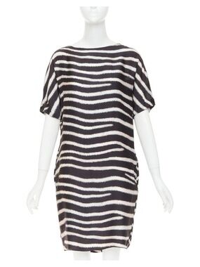 Stella McCartney Silk Zebra Dress IT42 Pockets 2009